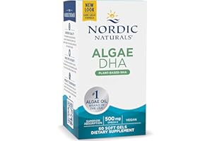 ‎NORDIC NATURALS Nordic Naturals, Algea DHA, 60 vegane Softgels, 500mg DHA je Dosis, Glutenfrei, Sojafrei, GMO frei, Geschmacksneutral