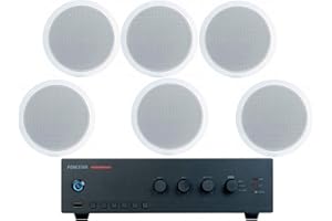 FONESTAR Pack A150 - Amplificador PROX-60 + Seis Altavoces DE Techo GAT-601