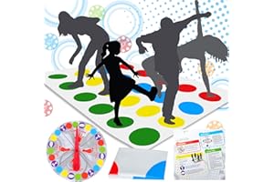 SINWIND Twister Spiel für Kinder & Erwachsen, Bodenspiel mit Spielmatte, Outdoor Spiele für Kinder, Kindergeburtstag Lustiges Spiele Spielzeug, Geschicklichkeitsspiel für Jungen und mädchen ab 6 Jahre