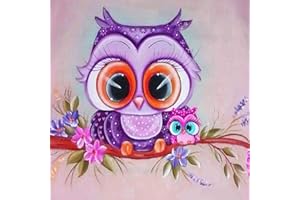 O&BTRC01 Diamond Art, Animal Diamond Painting for Children Owl Gem Art for Adults Gem Painting for Kids, Diamond Art Kits Kid