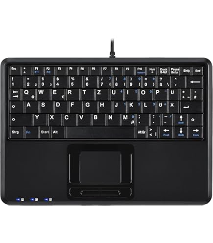 KeySonic ACK-595C+ (German) Wired Keyboard (USB-PS/2-Combo) In Mini