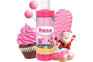 Coloranti Alimentari 160 ml - Fidton Grande Capacità Colorante Alimentare Altamente Concentrato per la Decorazione di Torte, Colori Alimentari per Fondente, Macaron, Ciambelle, Muffin - Rosa