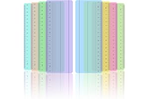 HEDOBCESO 16 Pieces Professional Dyslexia Coloured Reading Overlays And Rulers | Reading Tracking Rulers for Visual Stress, Dyslexia, Irlens Syndrome, and ADHD