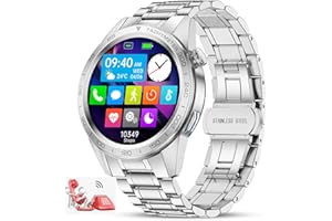 LIGE Smartwatch Chiamate da Uomo Moda, 1,32” Orologio Fitness Uomo IP67 Impermeabile Acciai Inossidabili Notifiche Messaggi Orologio Da Polso Uomo Cardiofrequenzimetro Frequenza per Android iOS