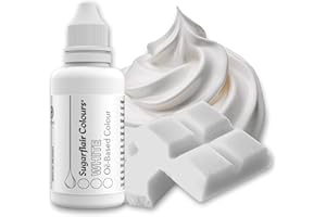 SUGARFLAIR COLOURS Sugarflair Pastell Mixer White - Coloranti Alimentari a Base di Olio, Colorante per Cioccolato, la Crema di Burro, Pasta di Zucchero - 30 ml