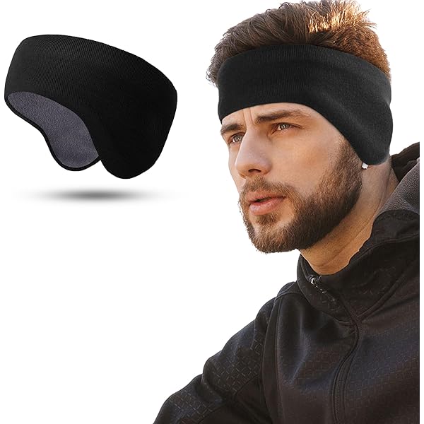 Fleece Ear Warmers Muff Winter Headband For Men Women Running Yoga Skiing Riding