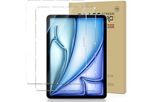 GiiYoon Lot de 2, Verre Trempé pour iPad Air 11 Pouces 2024 Vitre Protecteur 9H Dureté, Sans Bulles, Anti Rayures, HD Clarity, Film Protection écran Compatible avec iPad Air 11" M2 2024