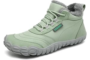 SAGUARO Winter Barfußschuhe Warm Gefüttert Winterschuhe für Damen Herren,EU Gr.36-48