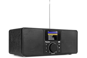 Audizio Rome WIFI Internet DAB Digital Radio Mains Powered Stereo Speaker with Bluetooth, Radio Alarm Clock, LAN, DNLA, UPnP 