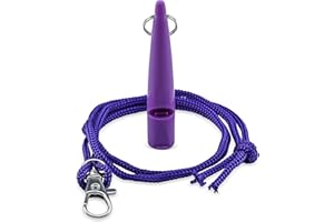 THE DOG LADY (TDL) Dog Whistle with Lanyard - Used for Recall and Dog Training - Long Distance - Good Frequency for Most Breeds of Dog - Standard Pitched - Consistent - Food Grade Plastic (Purple)