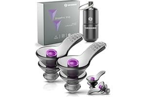 Senner ® DreamPro - Earplugs for Peaceful Sleep - Ideal Hearing Protection in Noisy Environments and for Side Sleepers - Anti Snore Ear Plugs - Hypoallergenic, Contains 2 Sizes, Aluminum Container