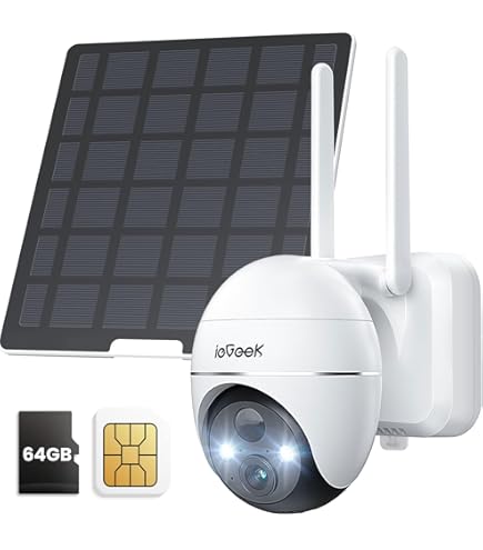 IeGeek Rotazione 180&deg; Telecamera Wifi Esterno Senza Fili, 4 LED Lights