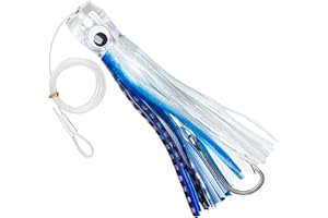 OROOTL Esca da pesca ad acqua salata Offshore Big Game Esca da pesca per tonno Mahi Marlin Delphin Wahoo Trolling Skirted Esca da pesca in mare profondo Squid Skirts Rig 6 pollici