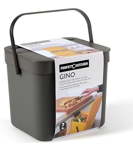 Perfetto Garbage can/organic waste for hanging – Gino – 12 l – truffle