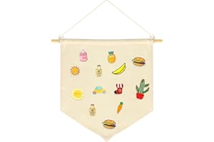 VIN BEAUTY Wall Hanging Brooch Earring Jewelry Storage Display Canvas Pin Wall Display Banner Collection Organizer Holder Wall Mount Canvas Banner for Pin Earring Buttons Patches Badges Jewellry Display(Beige)