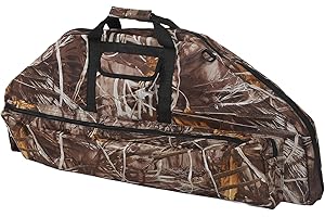 Airshi Sac pour Arc à Poulies, Sangle Réglable Housse Matelassée pour Arc Toile avec Poche pour Tirer des Flèches