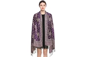 EASE LEAP Women Pashmina Shawls and Wraps Winter Reversible Paisley Hijab Ladies Scarves