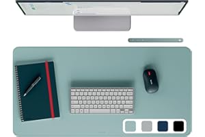 Leitz Alfombrilla de Escritorio Grande - Protector de Escritorio Impermeable, Antideslizante para Teclado y Ratón, Cubre Escritorio, Resistente a Arañazos, Fácil de Limpiar (80x40cm, Menta)