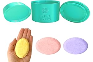 OCEAN MOULDS Oval Shampoo Bar Mould 3D Printed Bath Bomb Mold (3 x 2 inch (7.6 x 5.1 cm))