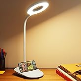 Telvesse Masa Lambası Dokunmatik 3 Renk 24 Led Telefon Standlı Kademeli &Ccedil;alışma Okuma Işığı Gece Lambası Q3