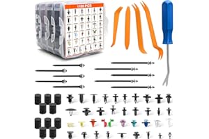 zhongko Befestigungsclips Set, 1295 Stück Auto Befestigung Clips Set Universal 37 Arten Stoßstangen Zierleisten Befestigungclips Kunststoffniete Plastikklips Set mit Demontage Werkzeuge