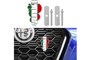 HENGYUESHANG Adesivo decorativo con emblema a forma di serpente per griglia frontale dell’auto, per Alfa Romeo Giulietta, Giulia, Mito, Stelvio, GT, 147, 156, 159, 166, 166 Auto Styling