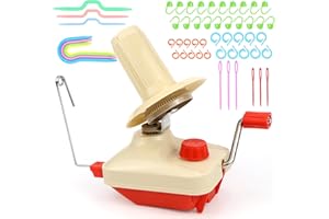 Erzekrim Kugelwickler 54 Stück Garn Ball wickler Wollaufwickler Praktischer Kugelwickler handbetätigte Swift Garn für Strickwaren Kunststoffnadeln Punktmarkierung (A)