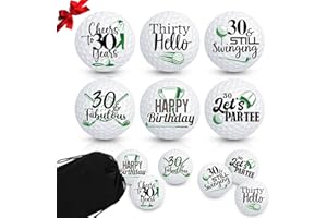 Sonwyoung 6 Pcs Birthday Golf Balls Gift Funny Golfer Gift Set Golf Birthday Set Professional Practice Ball for Men Golfers