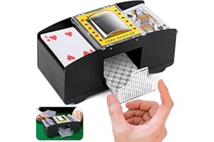 ‎ZAKVOP ZAKVOP Kartenmischmaschine Elektrische für 1-2 Decks, Automatischer Kartenmischer für UNO, Poker, Skyjo, Skip BO Kartenspiel, Schneller Kartenmischgerät Card Shuffler