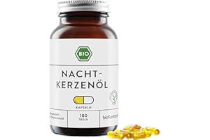 Nachtkerzenöl Kapseln BIO 180 Stück vegane Kapseln mit 500 mg kaltgepresstem Nachtkerzenöl von bioKontor
