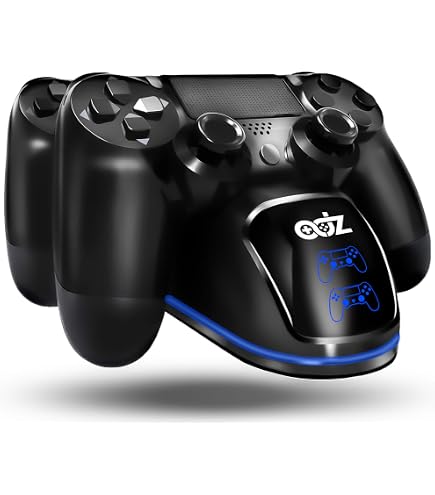 TNP PS4 Controller Charging Station Dock Stand - USB Port Dual Charger Cradle Pad Base W/ USB