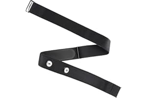 Lotbun Banda elástica Ajustable Ajustable (70 cm a 105 cm) para Cinta pulsometro Banda Pectoral Bluetooth Ant+ Compatible con