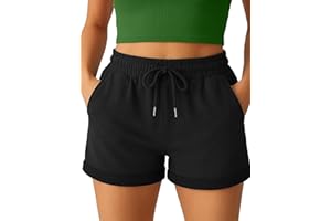 Smith & Solo Pantalones Cortos Mujer de Algodón, Shorts Mujer, Pantalon Corto Deporte Mujer, Pantalones Cortos de Verano, Short Deportivo de Mujer para Fitness, Correr, Yoga