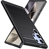 Natbok-fodral till Samsung Galaxy S24 Ultra, stötsäkert Samsung Galaxy S24 Ultra telefonfodral, [kolfiberstruktur] mjukt flex