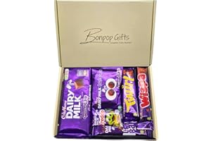 Bonpop Gifts Chocolate Gift Box Hamper - Filled with a Variety of Dairy Milk Full Sized Chocolate Bars - Gift for Men, Women, Children - Selection Box - Assorted Chocolates - Any Occasion