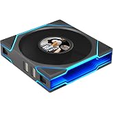 Lian Li UNI FAN TL LCD FLEX Kablosuz, ARGB ve LCD Ekranlı - Reverse Blade Ters Kanatlı 120mm, Siyah