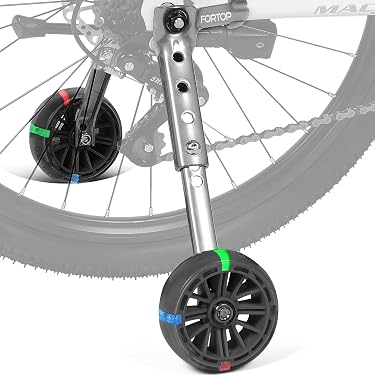 Roues D'Entraînement Vélo Enfant 15,75-26,25 Pouces - Stabilisateurs Flash, Métal/Caoutchouc, Faciles à Fixer, Rose/Bleu, Sécurité Débutant