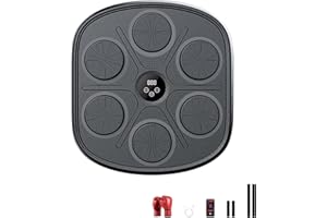 KCVV Machine de Boxe Musicale, Bluetooth Mural Machine de Boxe Musicale, Boxing Machine écran LED avec des Gants de Boxe, 9 Vitesses et Modes, Parfait pour l'exercice à la Maison et au Bureau