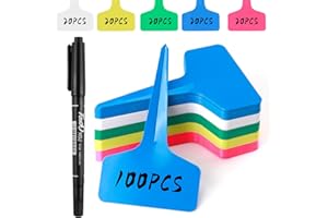 ZOEWEI Pflanzenschilder Zum Beschriften, 100 Stück Bunt Pflanzen Beschriftungsschilder Pflanzenstecker für Draussen Wetterfest Stecketiketten Pflanzen für Gemüse, Kräuter, Blumen