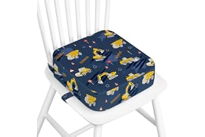 Wooshwa Stolskudde för matbord, 10 cm stoldyna med halkfri botten, bärbar kudde med 2 justerbara remmar (modern grävmaskin)