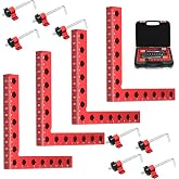 90 Degree Angle Clamps &ndash; 140mm/5.5" L-Type Right Angle Carpenter Clamps with 8 Clamps, Aluminum Positioning Square, Carpentry