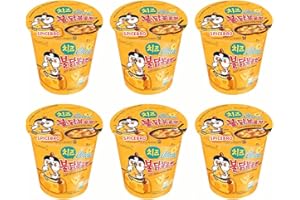 Buldak Ramen Nouilles goût fromage – Lot de 6 pâtes pour tasse, mélangeur de poulet chaud épicé coréen Samyang