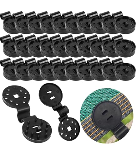 Lot De 100 Attaches Plastique Pour Voile D'ombrage – Clips Noirs, Fixation Facile, Résistants Aux UV