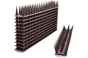 EWENYS Spuntoni per Piccioni Plastica, Dissuasori per Piccioni e Gatti, Scaccia Piccioni da Balcone, Anti Salita per Terrazza Recinzione Trampoline Esterno(Marrone, 4 m)