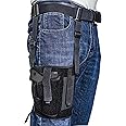 ZONSUSE Leg Holster With Belt,Concealed Thigh Gun Holster,Lightweight Tactical Holster,Drop Leg Holster with Pistol Mag Pouch,Soft Comfortable Adjustable,for Glock 17/19,Most Medium Small Pistols