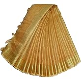 HAIDER ALI AND SONS Pure Tissue Linen Ethnic Wear Saree For Women's (With Blouse_01)