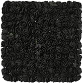 MWOOT 144 Pieces Black Artificial Roses, Mini Foam Roses for Crafts, Small Fake Flowers for DIY Halloween Valentine's Day Dec