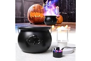 BrightArk DC24V Ultrasons RGB Maker Fogger avec Chaudière 20CM pour Décorations d'halloween à l'intérieur, Mini Machine Brouillard Décoration d'halloween en Plein air, Maison, Table, Cuisine, Chambre