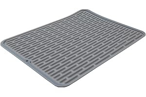 OXO Silicone Drain Mat, Stainless-Steel, Grey, 32_x_42_cm