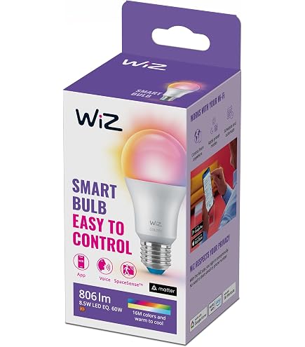 Lampadina LED Wiz E14 Smart RGBW 4.9W WiFi, Bianco E Colori, Dimmabile - Classe F